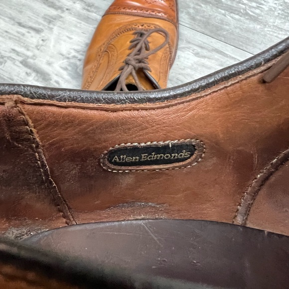 Allen Edmonds Strand Walnut Tan Balmoral Brogue Oxfords 12 D - Picture 8 of 10
